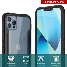 Load image into Gallery viewer, Punkcase iPhone 13 Pro Ravenger Case Protective Military Grade Multilayer Cover [Black]
