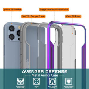 Punkcase iPhone 13 Pro Max Ravenger Case Protective Military Grade Multilayer Cover [Rainbow]