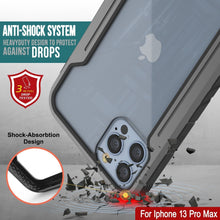Load image into Gallery viewer, Punkcase iPhone 14 Pro Max Ravenger MAG Defense Case Protective Military Grade Multilayer Cover [Grey-Black]

