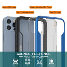 Load image into Gallery viewer, Punkcase iPhone 13 Pro Max Ravenger Case Protective Military Grade Multilayer Cover [Navy Blue]
