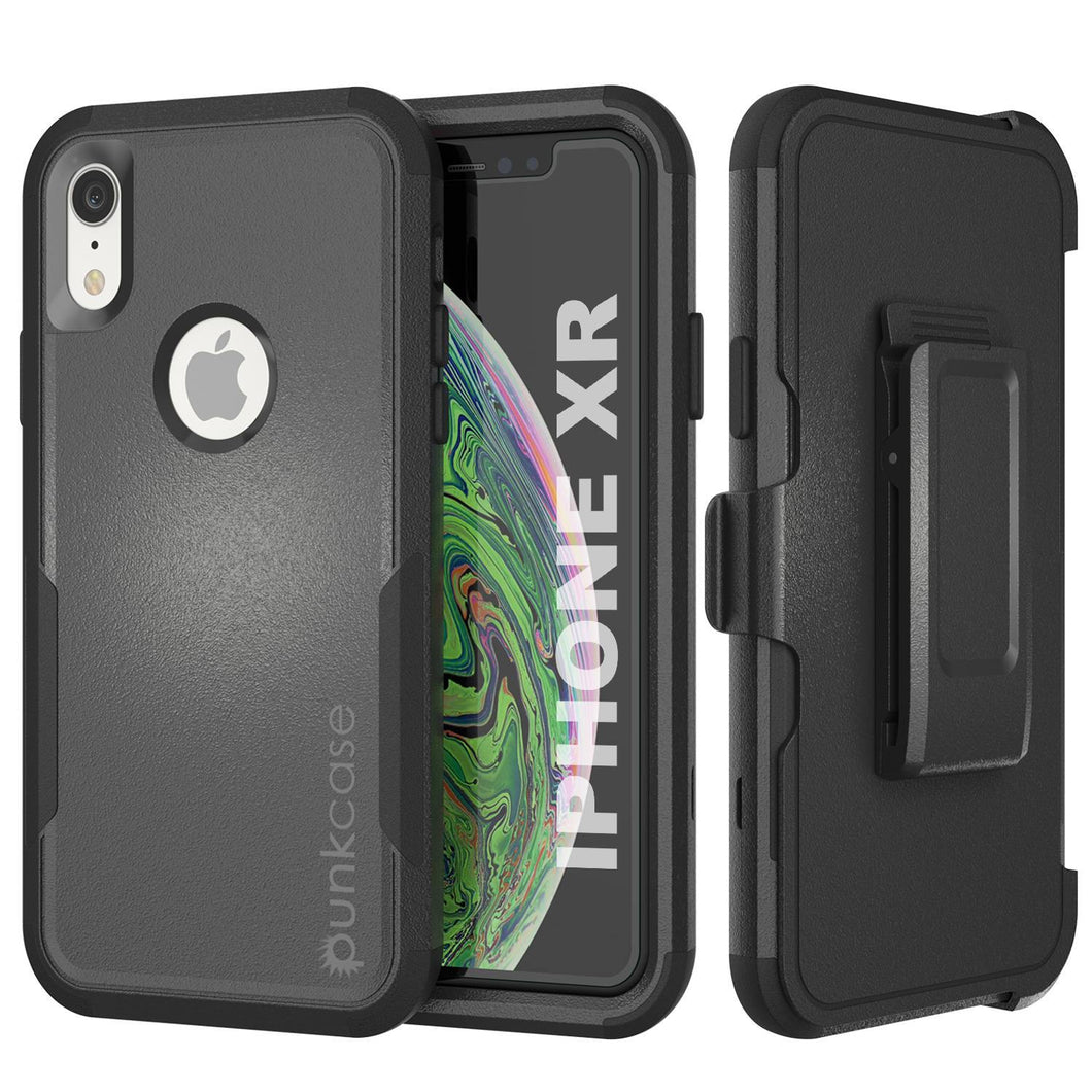 Punkcase for iPhone XR Belt Clip Multilayer Holster Case [Patron Series] [Black]