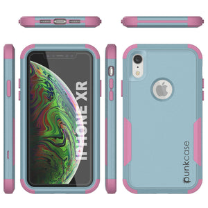 Punkcase for iPhone XR Belt Clip Multilayer Holster Case [Patron Series] [Mint-Pink]
