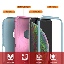 Load image into Gallery viewer, Punkcase for iPhone XR Belt Clip Multilayer Holster Case [Patron Series] [Mint-Pink]
