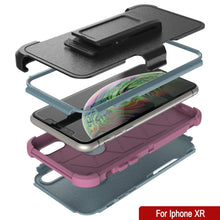 Load image into Gallery viewer, Punkcase for iPhone XR Belt Clip Multilayer Holster Case [Patron Series] [Mint-Pink]
