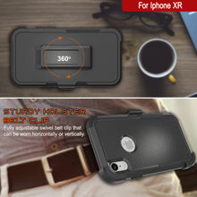 Load image into Gallery viewer, Punkcase for iPhone XR Belt Clip Multilayer Holster Case [Patron Series] [Black]
