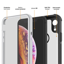Load image into Gallery viewer, PunkCase iPhone XR Case, [Spartan Series] Clear Rugged Heavy Duty Cover W/Built in Screen Protector [White]
