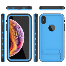 Load image into Gallery viewer, iPhone XR Waterproof Case, Punkcase [KickStud Series] Armor Cover [Light-Blue]
