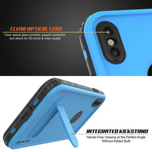 Load image into Gallery viewer, iPhone XR Waterproof Case, Punkcase [KickStud Series] Armor Cover [Light-Blue]
