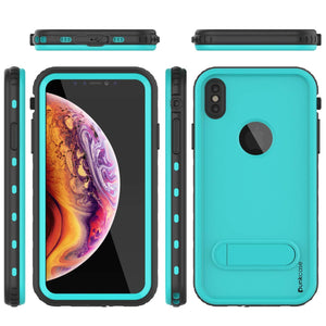 iPhone XR Waterproof Case, Punkcase [KickStud Series] Armor Cover [Teal]