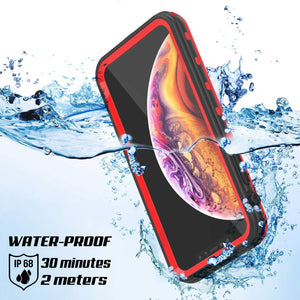 iPhone XR Waterproof Case, Punkcase [KickStud Series] Armor Cover [Red]