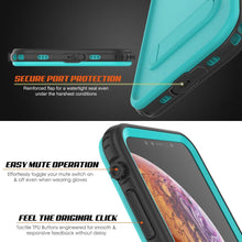 Load image into Gallery viewer, iPhone XR Waterproof Case, Punkcase [KickStud Series] Armor Cover [Teal]
