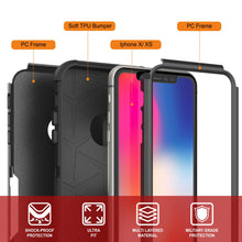 Load image into Gallery viewer, Punkcase for iPhone XS Belt Clip Multilayer Holster Case [Patron Series] [Black]
