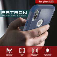 Load image into Gallery viewer, Punkcase for iPhone X Belt Clip Multilayer Holster Case [Patron Series] [Navy]
