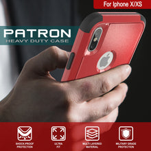 Load image into Gallery viewer, Punkcase for iPhone X Belt Clip Multilayer Holster Case [Patron Series] [Red-Black]
