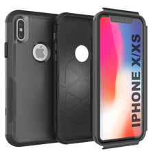 Load image into Gallery viewer, Punkcase for iPhone XS Belt Clip Multilayer Holster Case [Patron Series] [Black]
