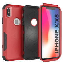Load image into Gallery viewer, Punkcase for iPhone X Belt Clip Multilayer Holster Case [Patron Series] [Red-Black]
