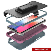 Load image into Gallery viewer, Punkcase for iPhone XS Belt Clip Multilayer Holster Case [Patron Series] [Mint-Pink]

