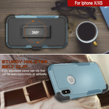 Load image into Gallery viewer, Punkcase for iPhone XS Belt Clip Multilayer Holster Case [Patron Series] [Mint]
