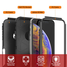 Load image into Gallery viewer, Punkcase for iPhone XS Max Belt Clip Multilayer Holster Case [Patron Series] [Black]
