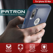 Load image into Gallery viewer, Punkcase for iPhone XS Max Belt Clip Multilayer Holster Case [Patron Series] [Navy]
