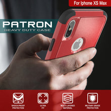 Load image into Gallery viewer, Punkcase for iPhone XS Max Belt Clip Multilayer Holster Case [Patron Series] [Red-Black]
