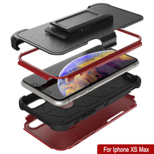 Load image into Gallery viewer, Punkcase for iPhone XS Max Belt Clip Multilayer Holster Case [Patron Series] [Red-Black]
