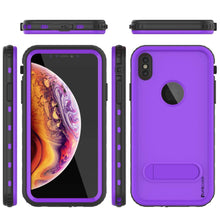 Load image into Gallery viewer, iPhone XS Max Waterproof Case, Punkcase [KickStud Series] Armor Cover [Purple]
