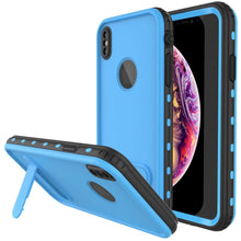 Load image into Gallery viewer, iPhone XS Max Waterproof Case, Punkcase [KickStud Series] Armor Cover [Light-Blue]
