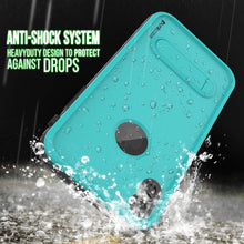 Load image into Gallery viewer, iPhone XS Max Waterproof Case, Punkcase [KickStud Series] Armor Cover [Teal]
