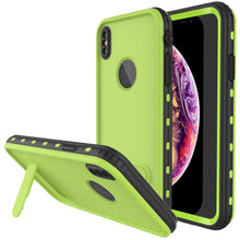 Load image into Gallery viewer, iPhone XS Max Waterproof Case, Punkcase [KickStud Series] Armor Cover [Light-Green]
