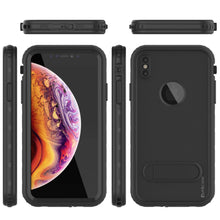 Load image into Gallery viewer, iPhone XS Max Waterproof Case, Punkcase [KickStud Series] Armor Cover [Black]

