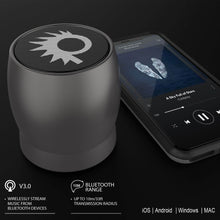 Load image into Gallery viewer, Punkcase ROCKER Portable Wireless Bluetooth Speaker for iPhone/Android [Metallic Grey]
