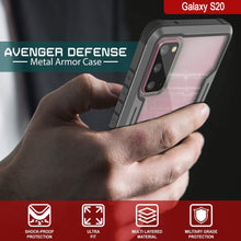 Load image into Gallery viewer, Punkcase S20 Ravenger Case Protective Military Grade Multilayer Cover [Grey-Black]
