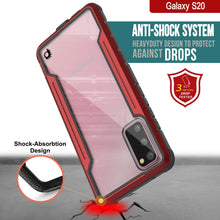 Load image into Gallery viewer, Punkcase S20 Ravenger Case Protective Military Grade Multilayer Cover [Red]

