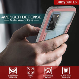 Punkcase S20+ Plus Ravenger Case Protective Military Grade Multilayer Cover [Rose-Gold]