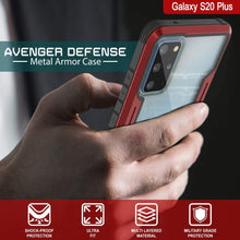 Load image into Gallery viewer, Punkcase S20+ Plus Ravenger Case Protective Military Grade Multilayer Cover [Red]
