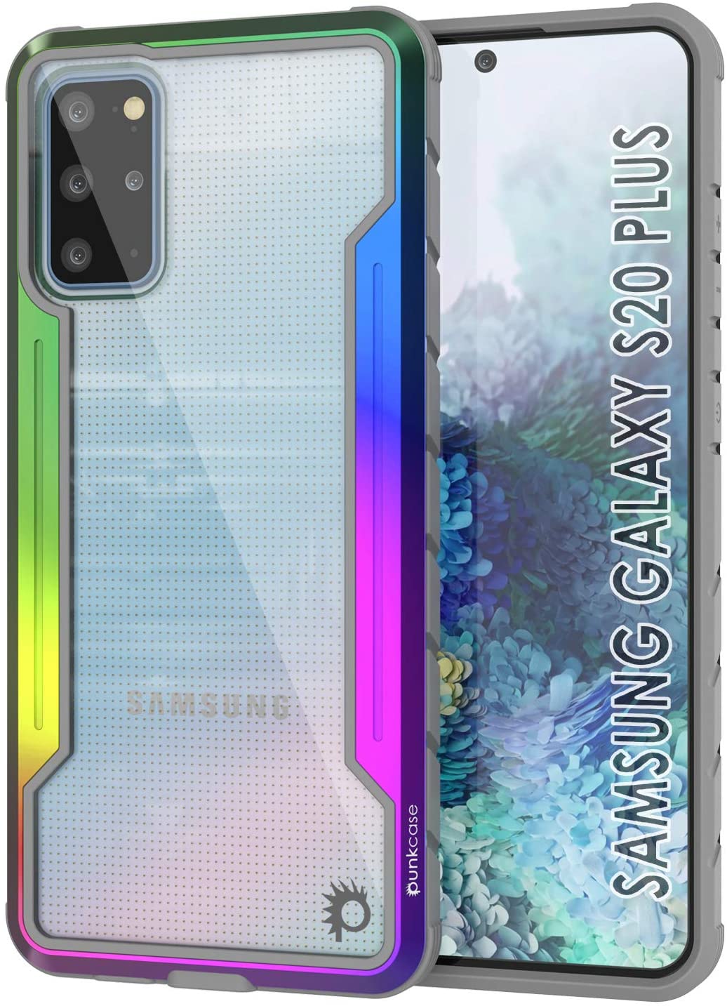Punkcase S20+ Plus Ravenger Case Protective Military Grade Multilayer Cover [Rainbow]