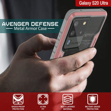 Load image into Gallery viewer, Punkcase S20 Ultra Ravenger Case Protective Military Grade Multilayer Cover [Rose-Gold]
