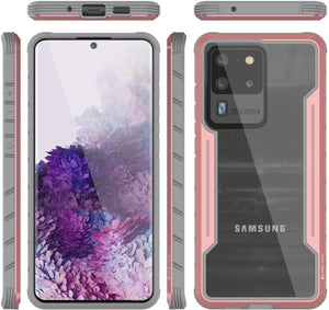 Punkcase S20 Ultra Ravenger Case Protective Military Grade Multilayer Cover [Rose-Gold]
