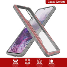 Load image into Gallery viewer, Punkcase S20 Ultra Ravenger Case Protective Military Grade Multilayer Cover [Rose-Gold]
