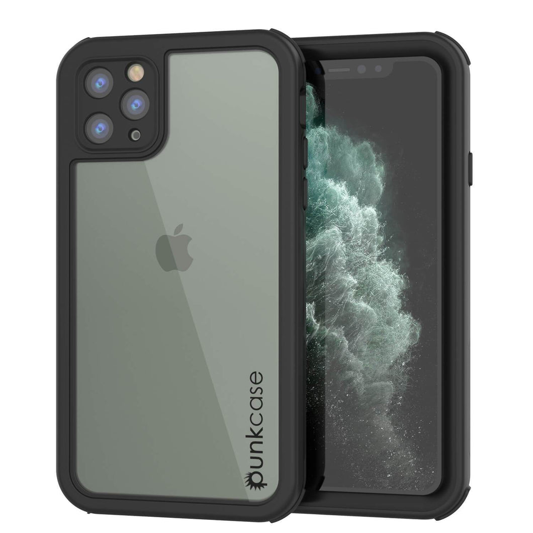 iPhone 12 Pro Max Waterproof IP68 Case, Punkcase [Black]  [Maximus Series] [Slim Fit] [IP68 Certified] [Shockresistant] Clear Armor Cover with Screen Protector | Ultimate Protection