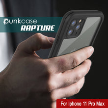 Load image into Gallery viewer, iPhone 12 Pro Max Waterproof IP68 Case, Punkcase [Black]  [Maximus Series] [Slim Fit] [IP68 Certified] [Shockresistant] Clear Armor Cover with Screen Protector | Ultimate Protection
