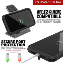 Load image into Gallery viewer, iPhone 12 Pro Max Waterproof IP68 Case, Punkcase [Black]  [Maximus Series] [Slim Fit] [IP68 Certified] [Shockresistant] Clear Armor Cover with Screen Protector | Ultimate Protection
