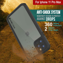 Load image into Gallery viewer, iPhone 12 Pro Max Waterproof IP68 Case, Punkcase [Black]  [Maximus Series] [Slim Fit] [IP68 Certified] [Shockresistant] Clear Armor Cover with Screen Protector | Ultimate Protection
