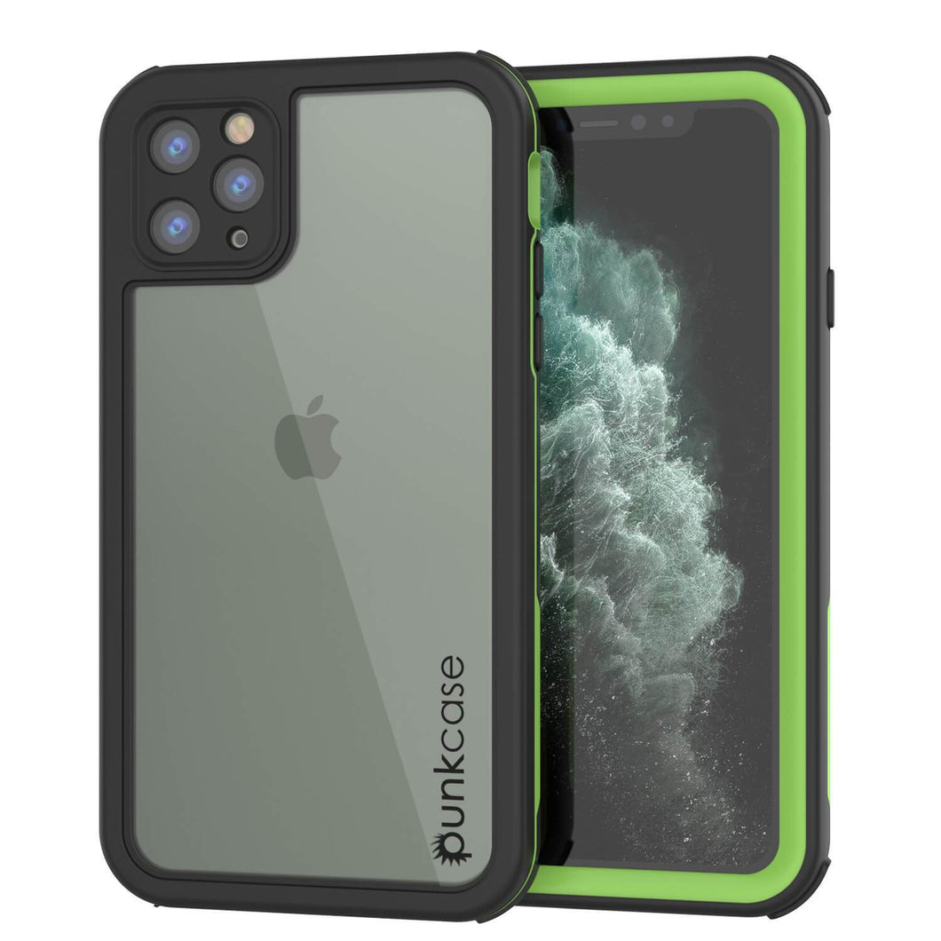iPhone 12 Pro Max Waterproof IP68 Case, Punkcase [Green]  [Maximus Series] [Slim Fit] [IP68 Certified] [Shockresistant] Clear Armor Cover with Screen Protector | Ultimate Protection