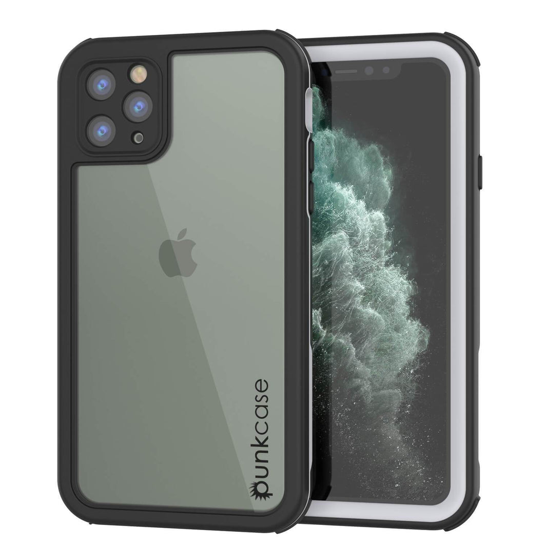 iPhone 12 Pro Max Waterproof IP68 Case, Punkcase [white]  [Maximus Series] [Slim Fit] [IP68 Certified] [Shockresistant] Clear Armor Cover with Screen Protector | Ultimate Protection