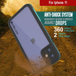 iPhone 12 Waterproof IP68 Case, Punkcase [teal]  [Maximus Series] [Slim Fit] [IP68 Certified] [Shockresistant] Clear Armor Cover with Screen Protector | Ultimate Protection