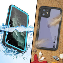 Load image into Gallery viewer, iPhone 12 Waterproof IP68 Case, Punkcase [Blue]  [Maximus Series] [Slim Fit] [IP68 Certified] [Shockresistant] Clear Armor Cover with Screen Protector | Ultimate Protection
