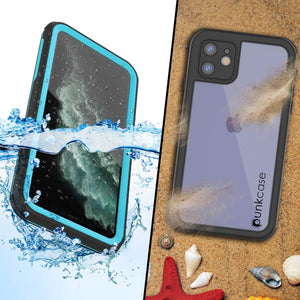 iPhone 12 Waterproof IP68 Case, Punkcase [Blue]  [Maximus Series] [Slim Fit] [IP68 Certified] [Shockresistant] Clear Armor Cover with Screen Protector | Ultimate Protection