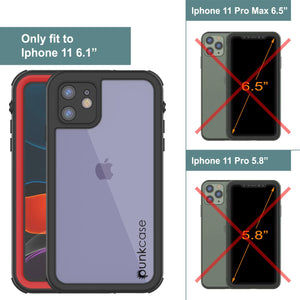iPhone 12 Waterproof IP68 Case, Punkcase [red]  [Maximus Series] [Slim Fit] [IP68 Certified] [Shockresistant] Clear Armor Cover with Screen Protector | Ultimate Protection
